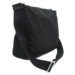 Prada messenger Crossbody saffiano Black Nero Leather Tessuto bag